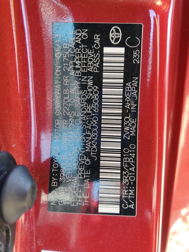 2013 Toyota Prius VIN: JTDKN3DU9D1650809 Lot: 81870165