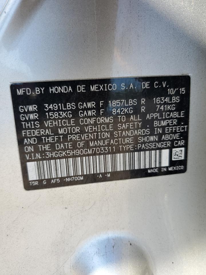 2016 Honda Fit Ex VIN: 3HGGK5H90GM703311 Lot: 71696515