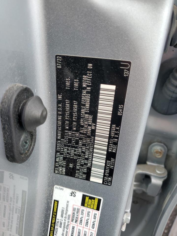 2022 Toyota Corolla Cross Le VIN: 7MUBAABG5NV025444 Lot: 80556975