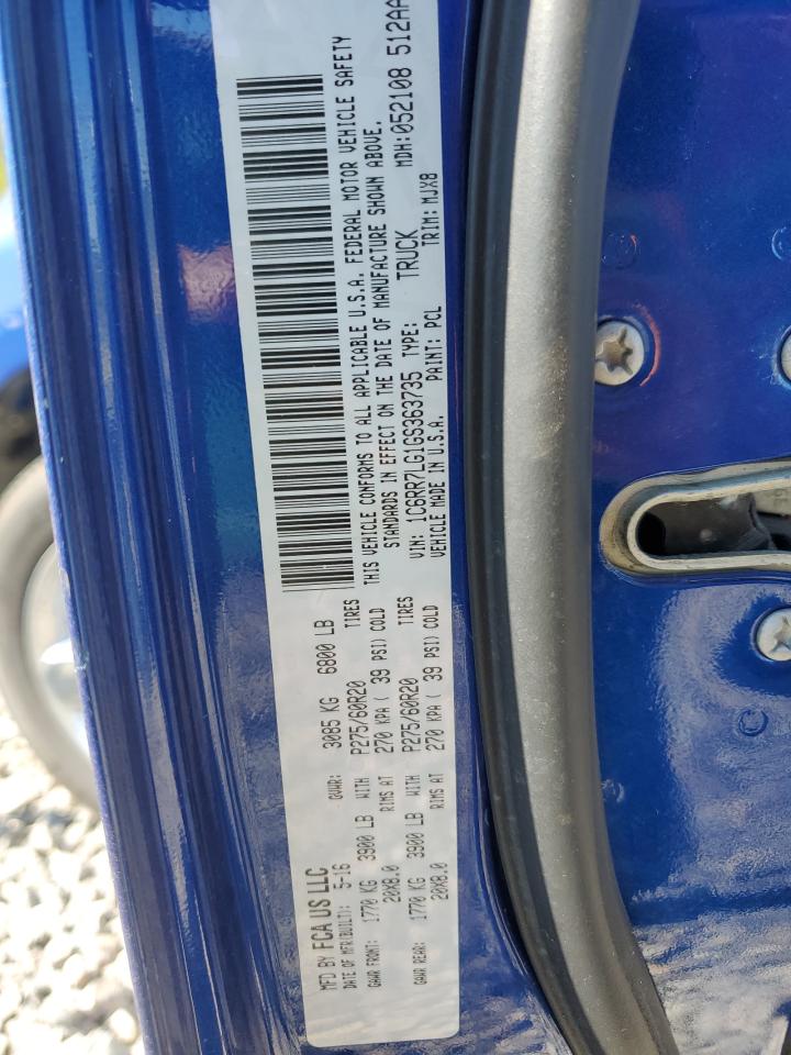 2016 Ram 1500 Slt VIN: 1C6RR7LG1GS363735 Lot: 70747985