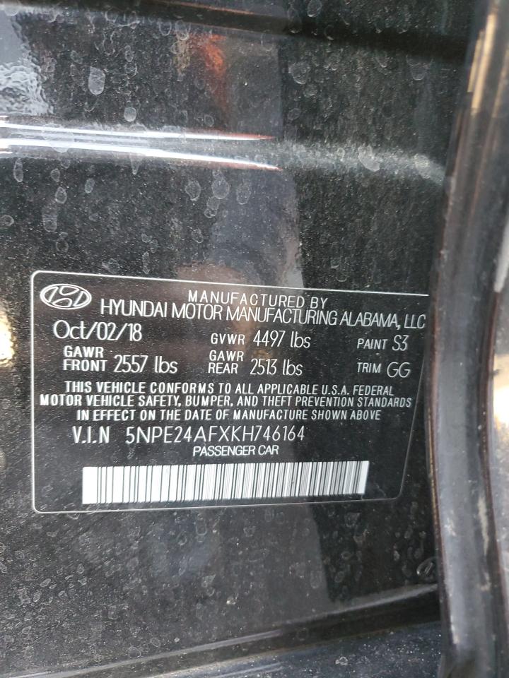 2019 Hyundai Sonata Se VIN: 5NPE24AFXKH746164 Lot: 70186635