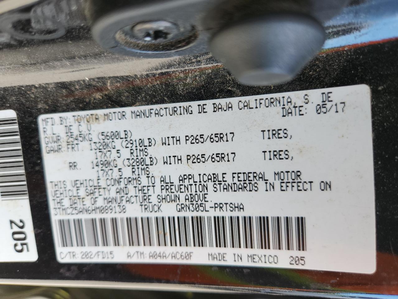 2017 Toyota Tacoma Double Cab VIN: 3TMCZ5AN6HM089138 Lot: 84564315