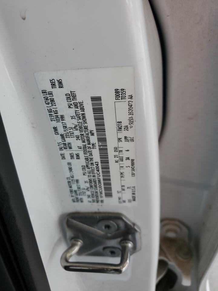 2015 Ford Escape Se VIN: 1FMCU0G96FUC40043 Lot: 81773775