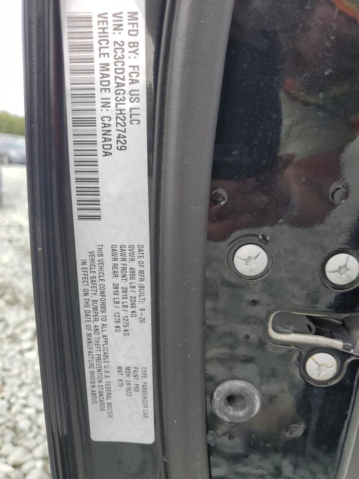 2020 Dodge Challenger Sxt VIN: 2C3CDZAG3LH227429 Lot: 81748885