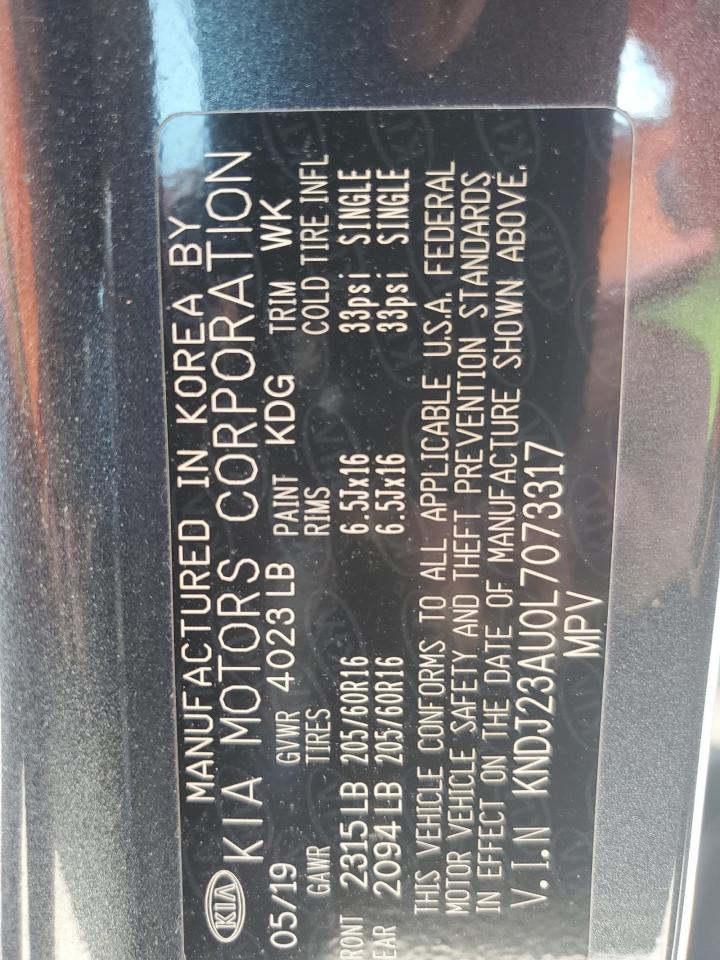 2020 Kia Soul Lx VIN: KNDJ23AU0L7073317 Lot: 81086195