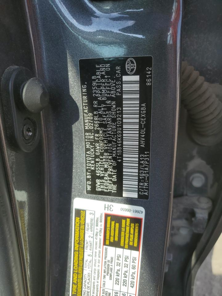 2009 Toyota Camry Hybrid VIN: 4T1BB46K69U109213 Lot: 80294215