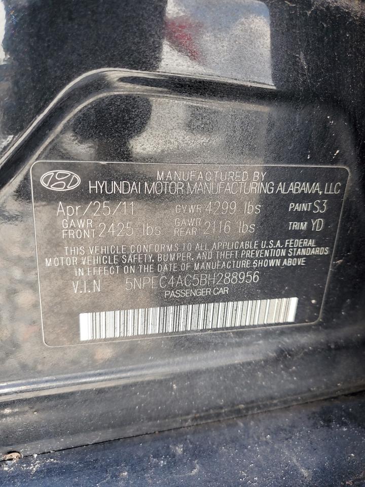2011 Hyundai Sonata Se VIN: 5NPEC4AC5BH288956 Lot: 80359715