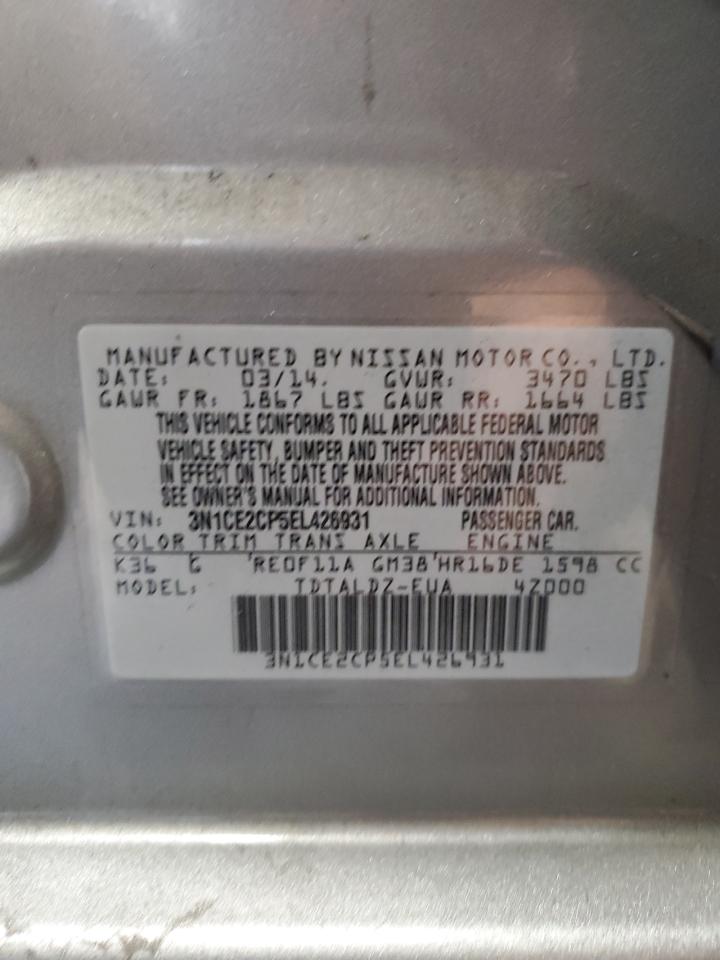 2014 Nissan Versa Note S VIN: 3N1CE2CP5EL426931 Lot: 84458165