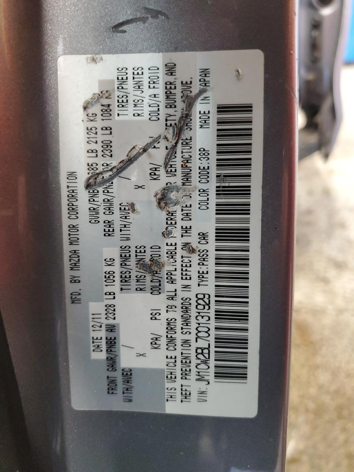 2012 Mazda 5 VIN: JM1CW2BL7C0131929 Lot: 81866165