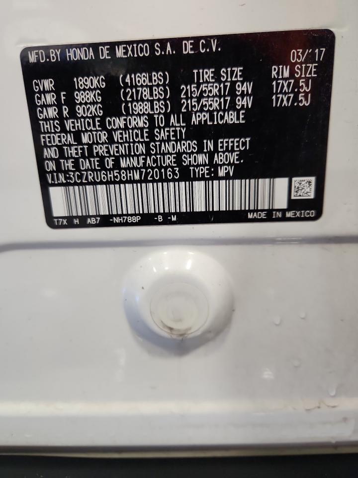 2017 Honda Hr-V Ex VIN: 3CZRU6H58HM720163 Lot: 80667145