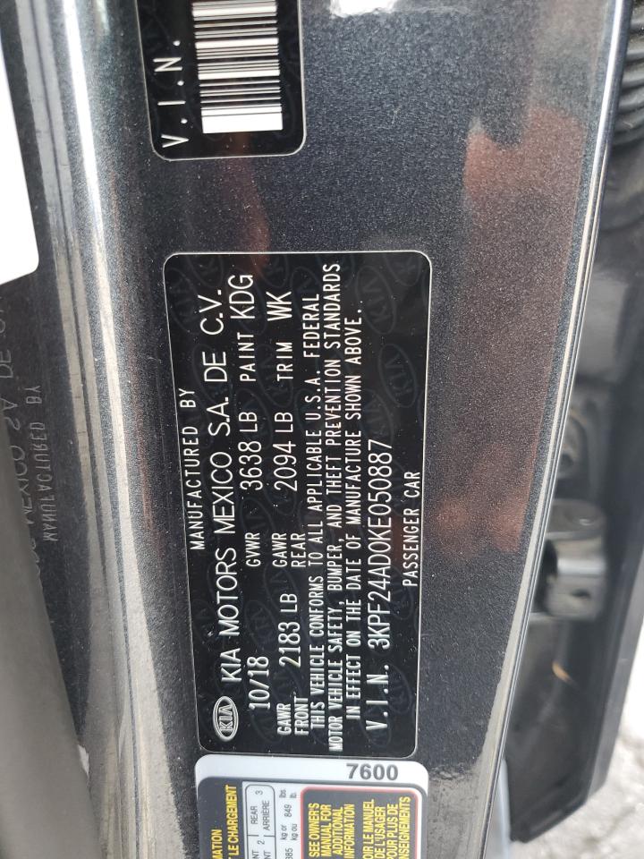 2019 Kia Forte Fe VIN: 3KPF24AD0KE050887 Lot: 81601125