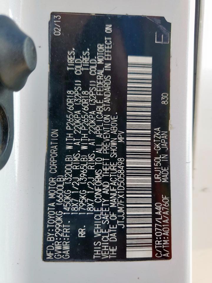 2013 Lexus Gx 460 Premium VIN: JTJJM7FX1D5058498 Lot: 81629455