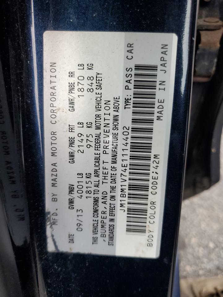 2014 Mazda 3 Touring VIN: JM1BM1V74E1114402 Lot: 80732865