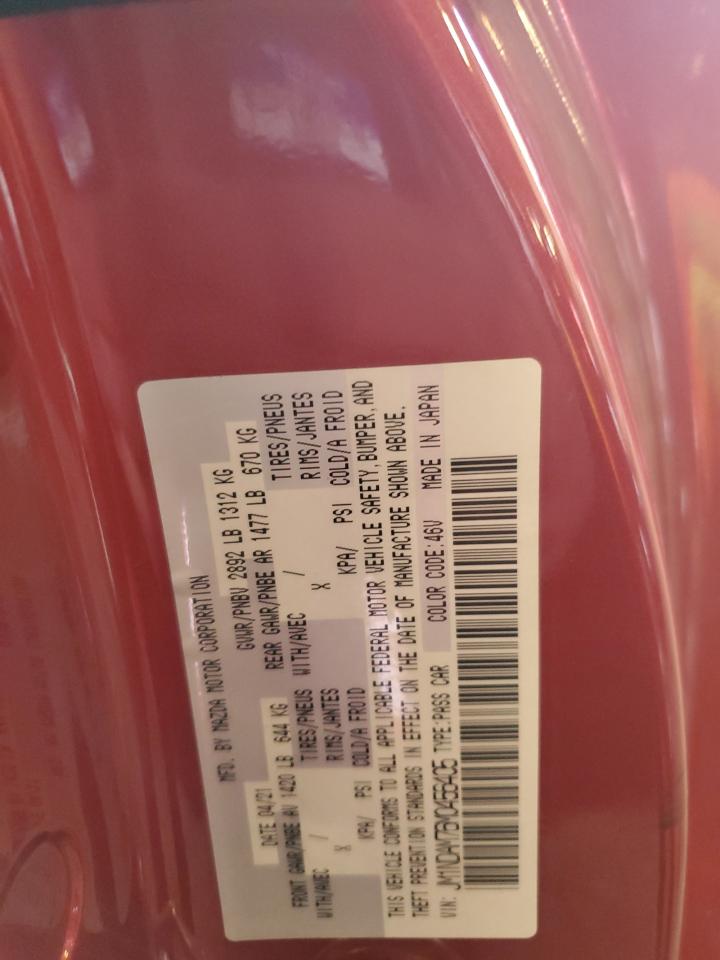 2021 Mazda Mx-5 Miata Grand Touring VIN: JM1NDAM76M0456405 Lot: 83970665