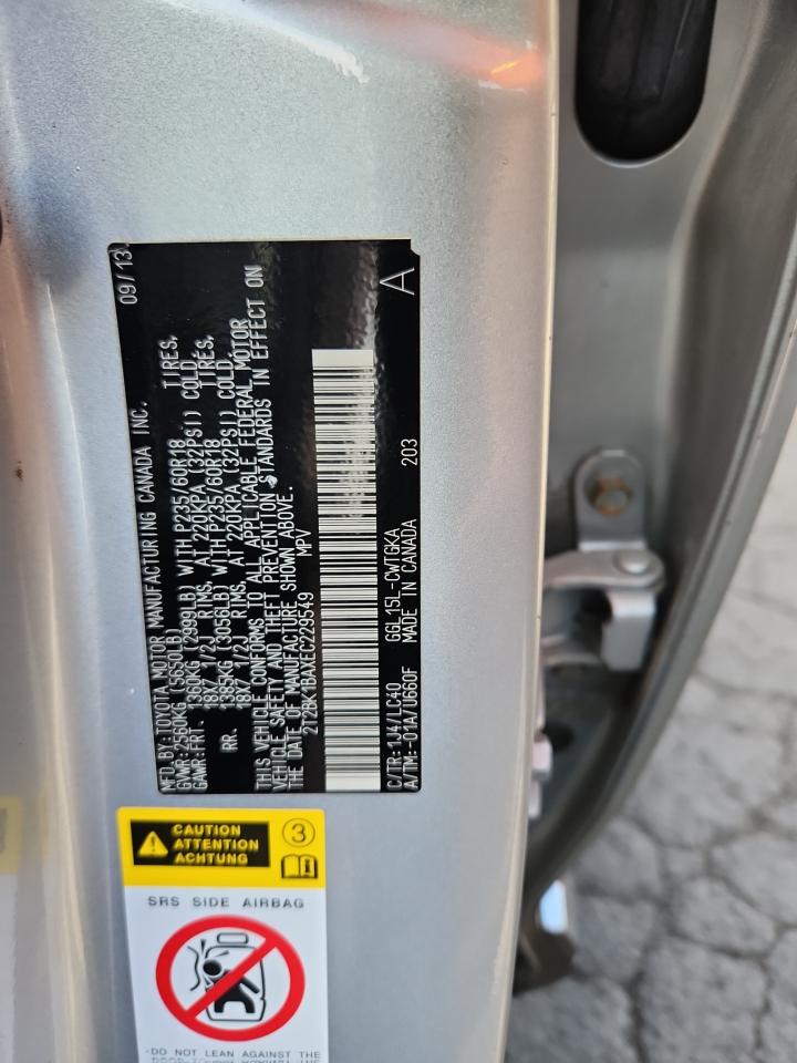 2014 Lexus Rx 350 Base VIN: 2T2BK1BAXEC229549 Lot: 71931245