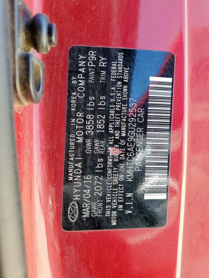 2016 Hyundai Veloster Turbo VIN: KMHTC6AE9GU292537 Lot: 84834555