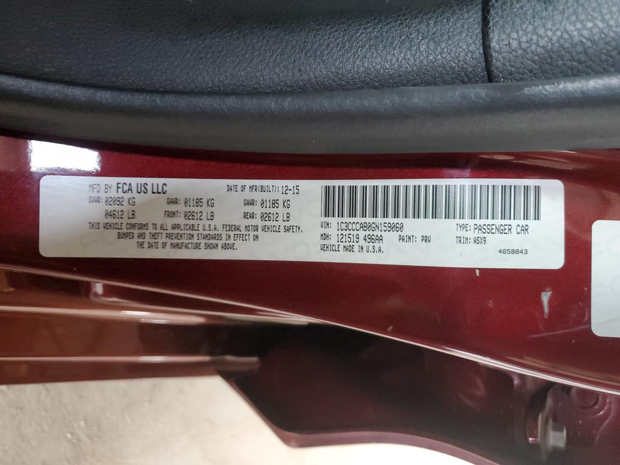 2016 Chrysler 200 Limited VIN: 1C3CCCAB0GN159060 Lot: 80749805