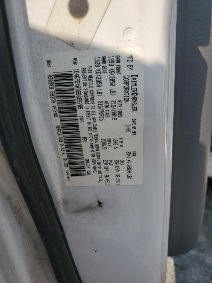 2006 Dodge Grand Caravan Se VIN: 1D4GP24R36B659785 Lot: 70470085