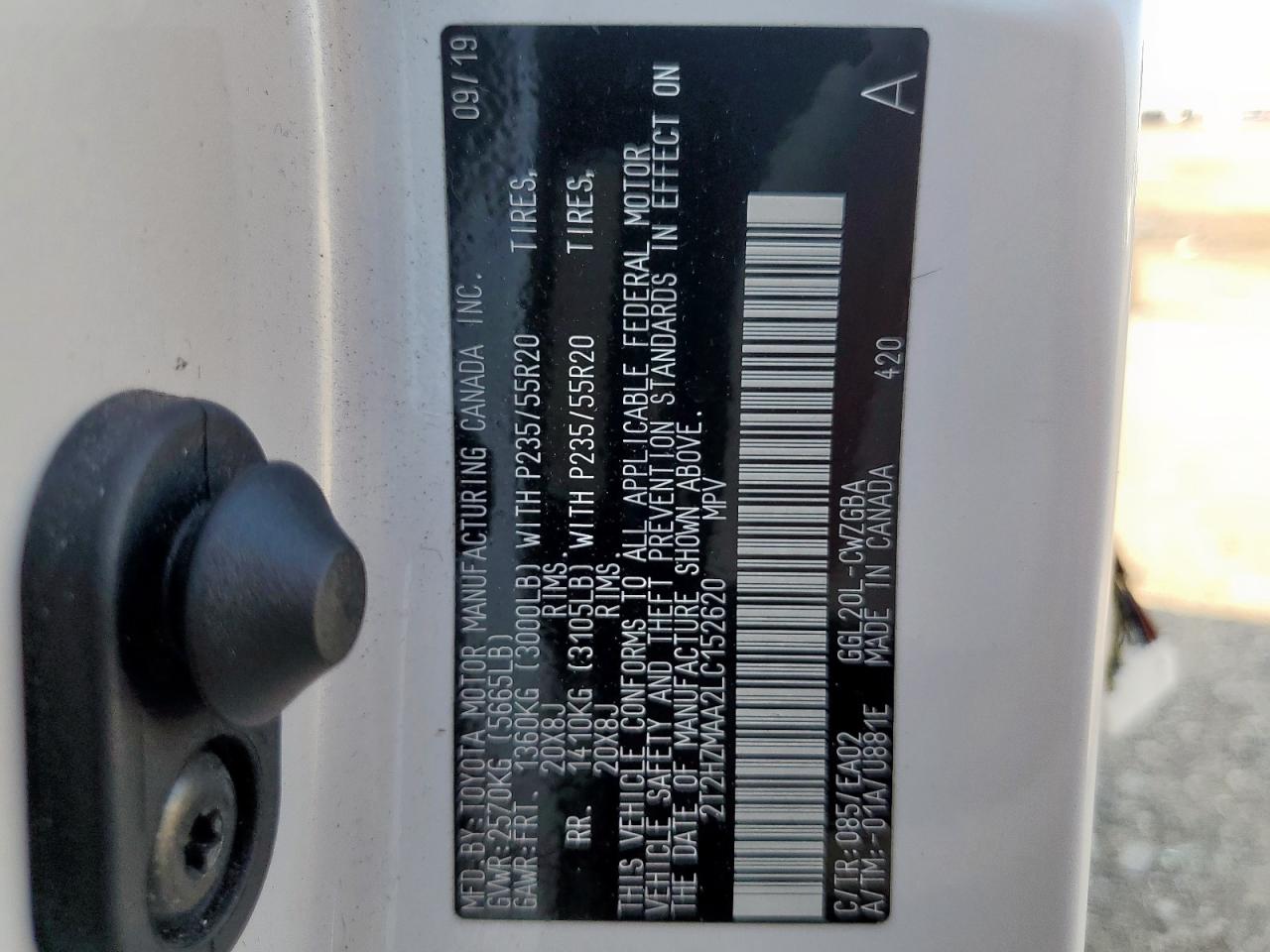 2020 Lexus Rx 350 VIN: 2T2HZMAA2LC152620 Lot: 71280705