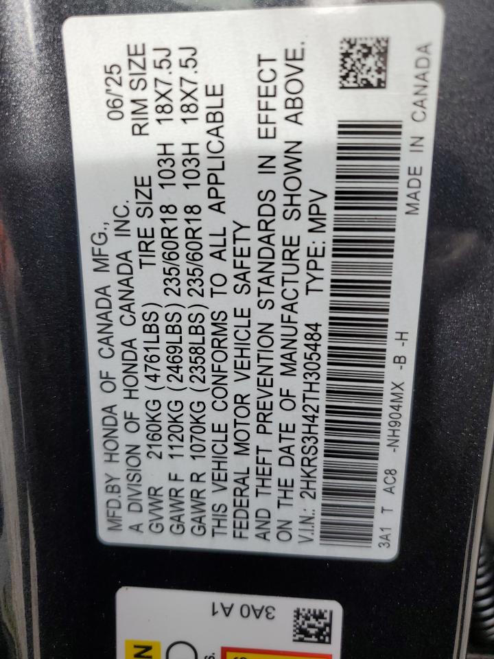 2026 Honda Cr-V Ex VIN: 2HKRS3H42TH305484 Lot: 81028975