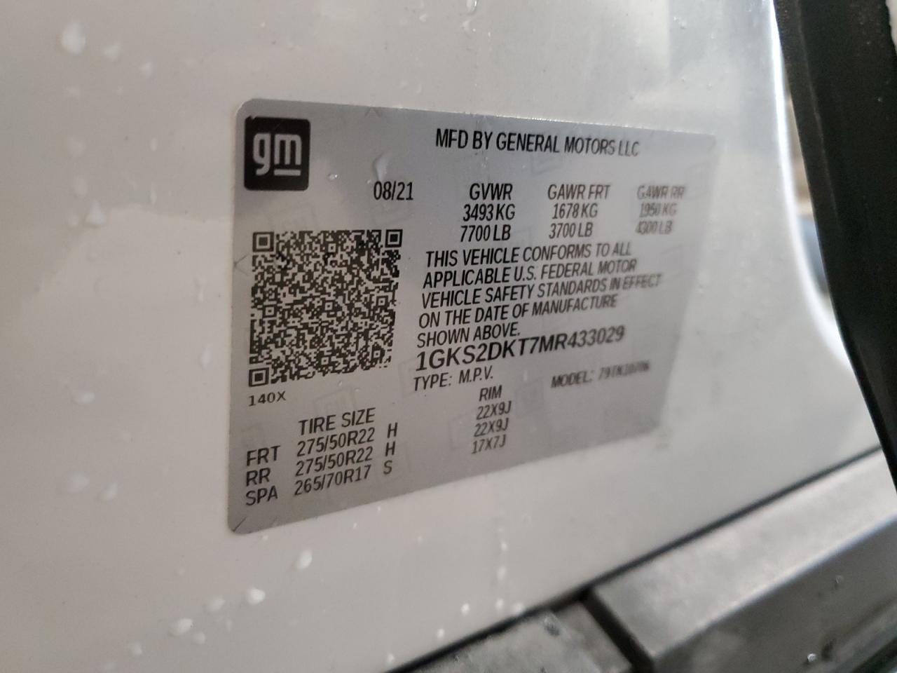 2021 GMC Yukon Denali VIN: 1GKS2DKT7MR433029 Lot: 81832945