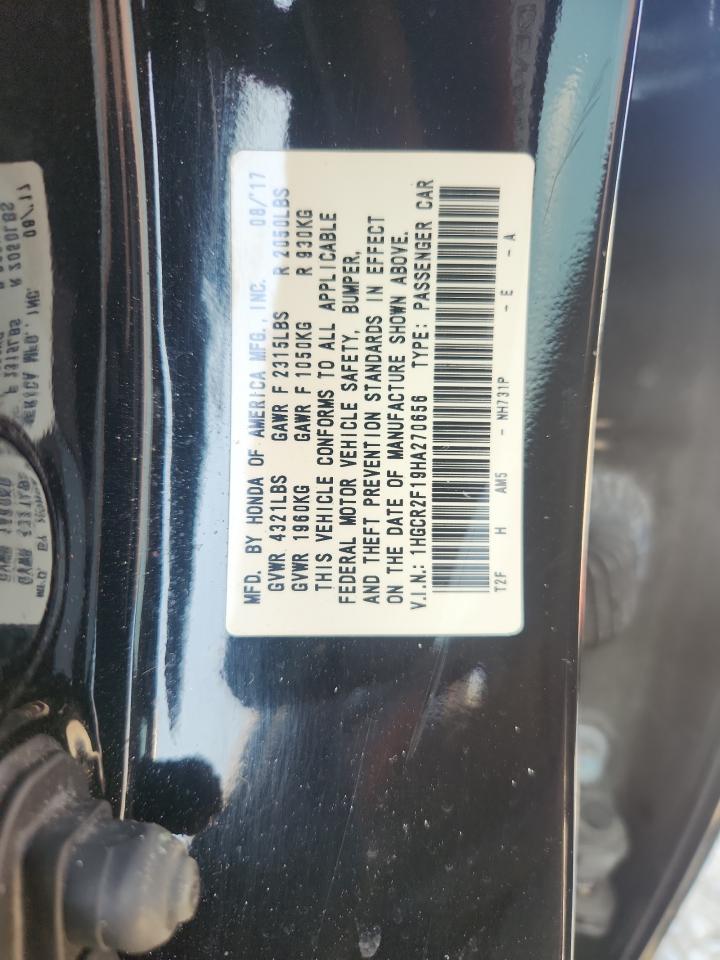 2017 Honda Accord Sport Special Edition VIN: 1HGCR2F19HA270656 Lot: 81554085