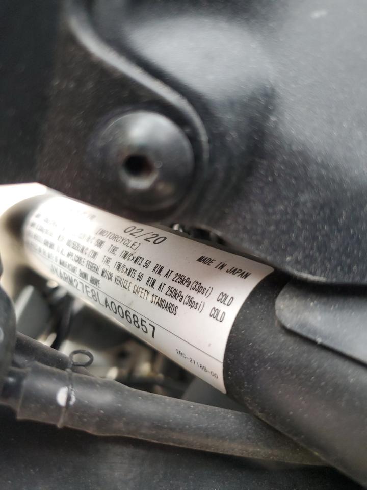 2020 Yamaha Mt07 VIN: JYARM27E8LA006857 Lot: 82046975