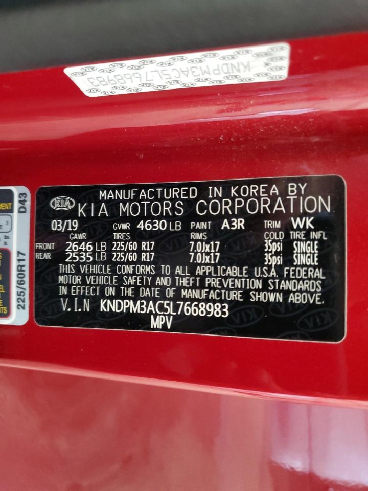 2020 Kia Sportage Lx VIN: KNDPM3AC5L7668983 Lot: 84613165