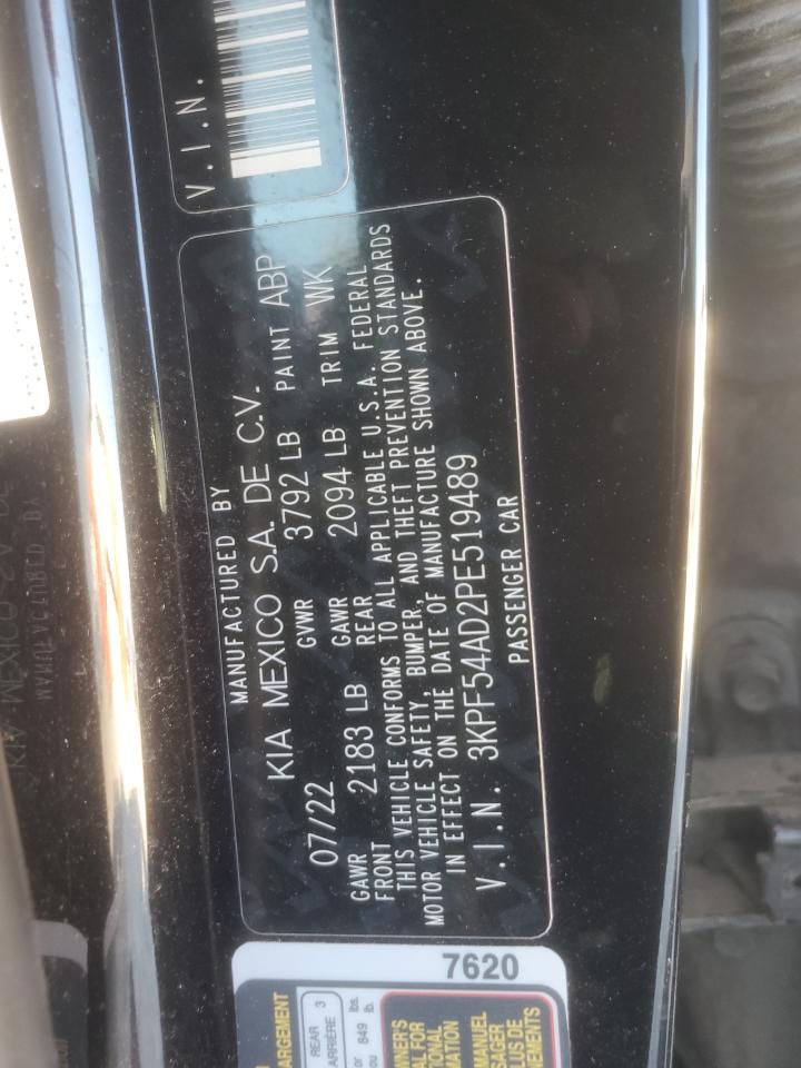 2023 Kia Forte Gt Line VIN: 3KPF54AD2PE519489 Lot: 72004205