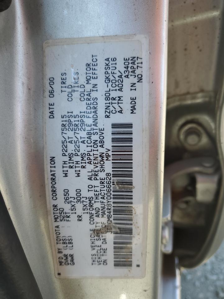 2000 Toyota 4Runner VIN: JT3GM84R8Y0066628 Lot: 81461645