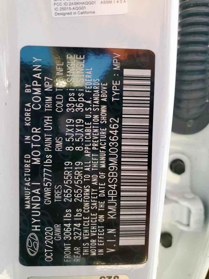 2021 Genesis Gv80 Base VIN: KMUHB4SB9MU036462 Lot: 71726455