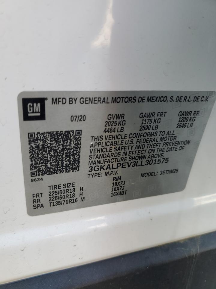 2020 GMC Terrain Slt VIN: 3GKALPEV3LL301575 Lot: 80904295