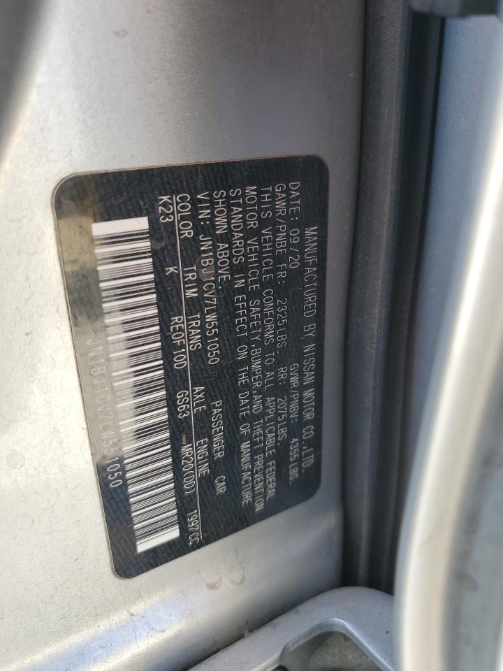 2020 Nissan Rogue Sport S VIN: JN1BJ1CV7LW551050 Lot: 81614795