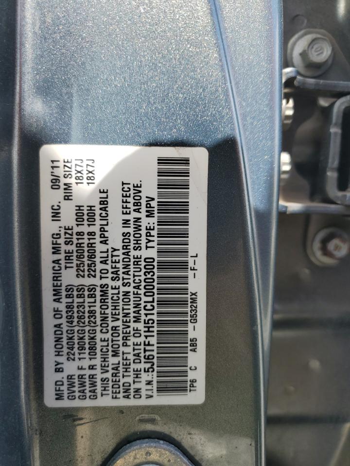 2012 Honda Crosstour Exl VIN: 5J6TF1H51CL000300 Lot: 71004645