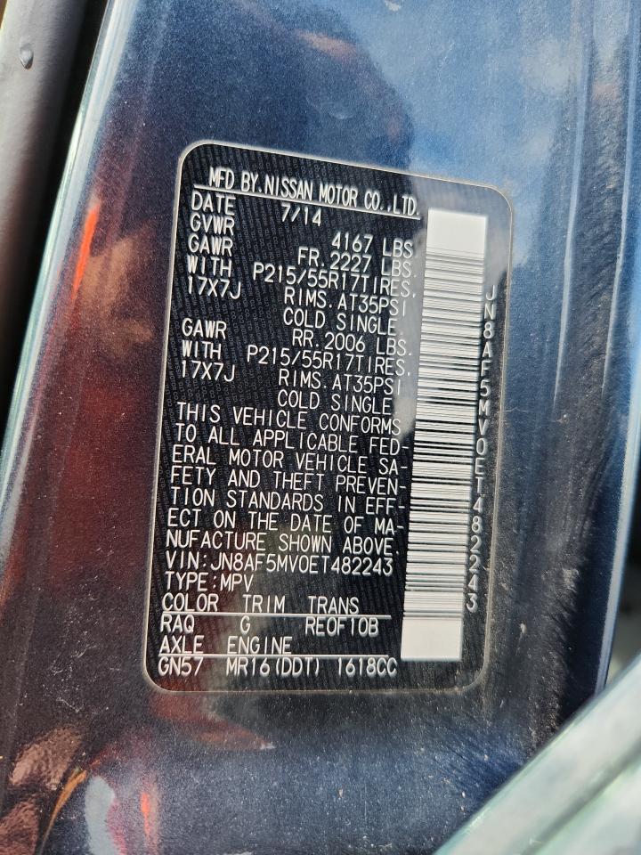 2014 Nissan Juke S VIN: JN8AF5MV0ET482243 Lot: 80722775