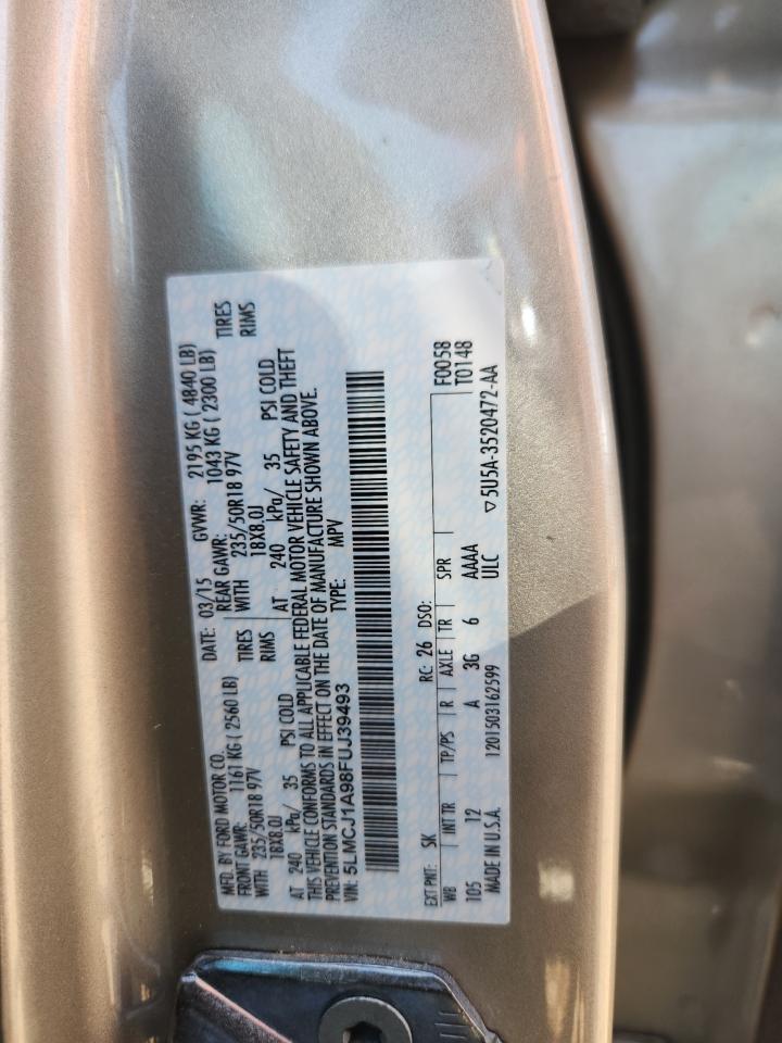 2015 Lincoln Mkc VIN: 5LMCJ1A98FUJ39493 Lot: 81419385