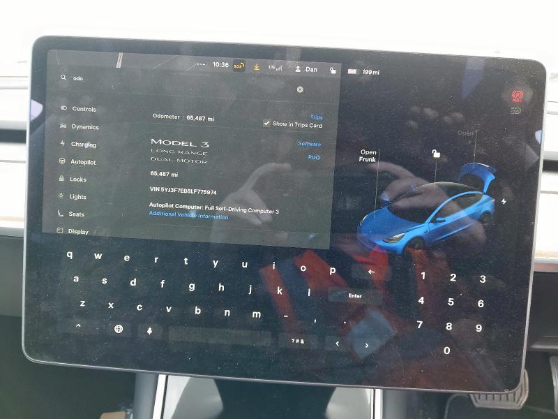 2020 TESLA MODEL 3 LONG RANGE AWD 4DR AUTO