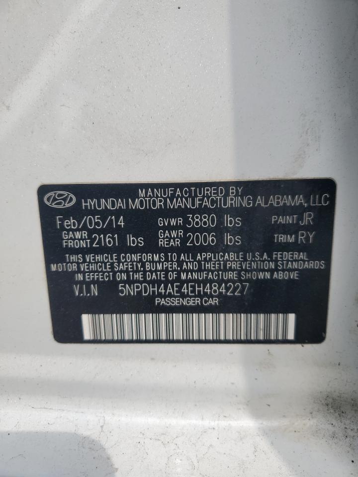 2014 Hyundai Elantra Se VIN: 5NPDH4AE4EH484227 Lot: 70944115