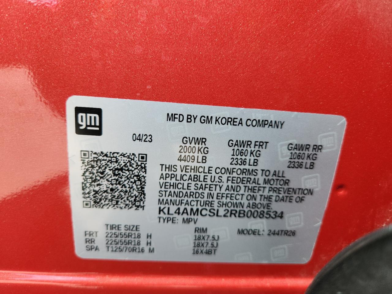 2024 Buick Encore Gx Preferred VIN: KL4AMCSL2RB008534 Lot: 80733235