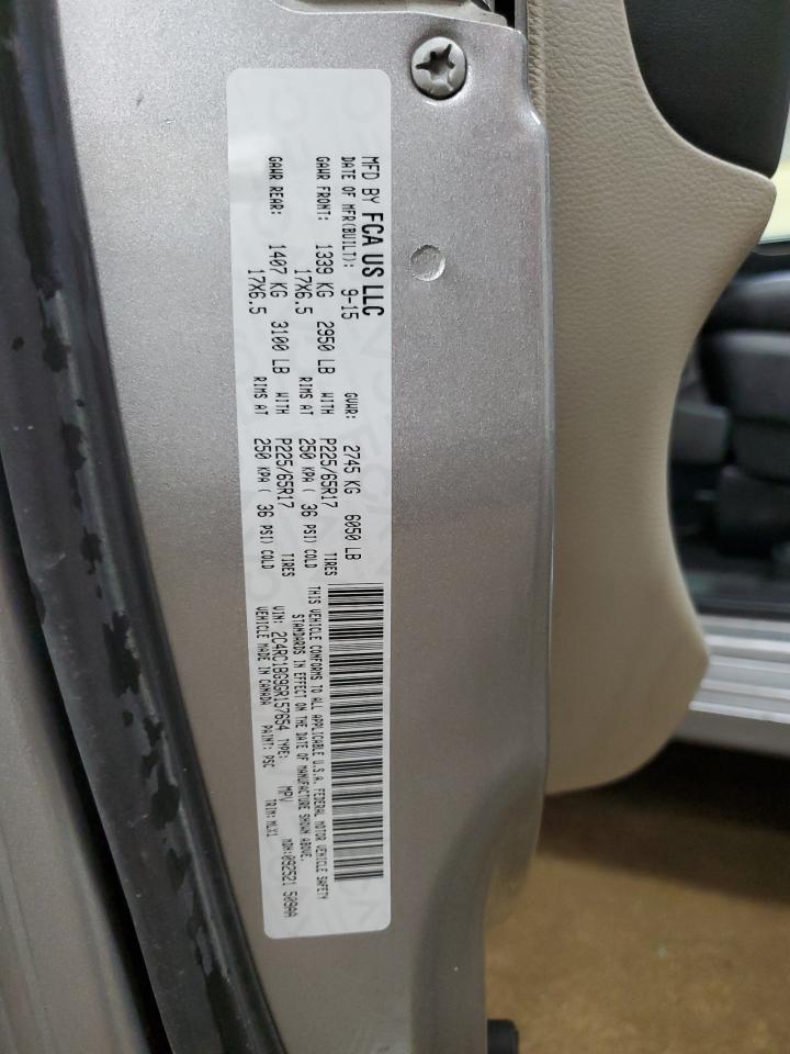 2016 Chrysler Town & Country Touring VIN: 2C4RC1BG9GR157654 Lot: 83848825