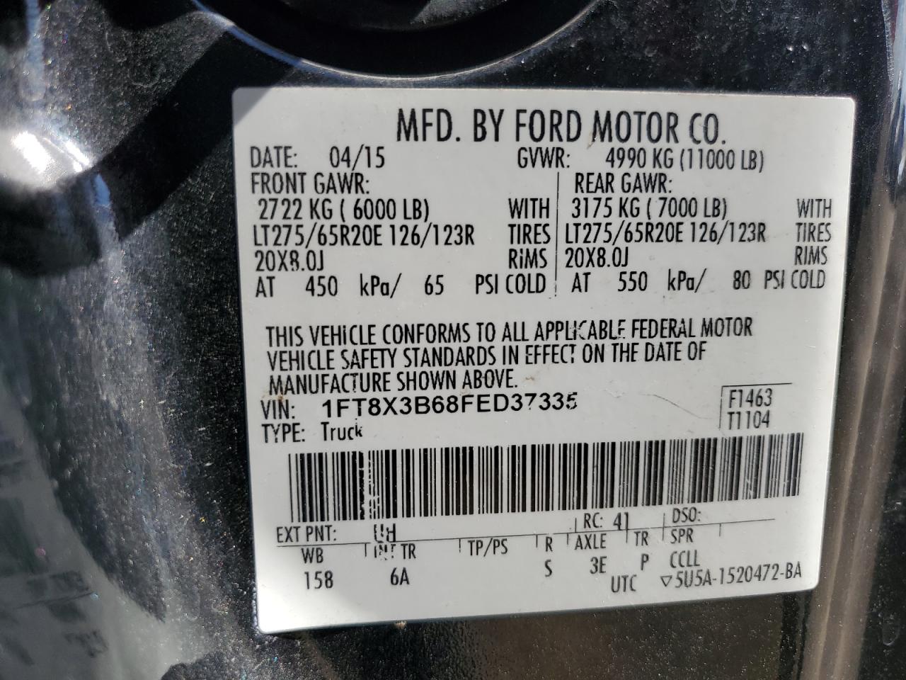 2015 Ford F350 Super Duty VIN: 1FT8X3B68FED37335 Lot: 83971955