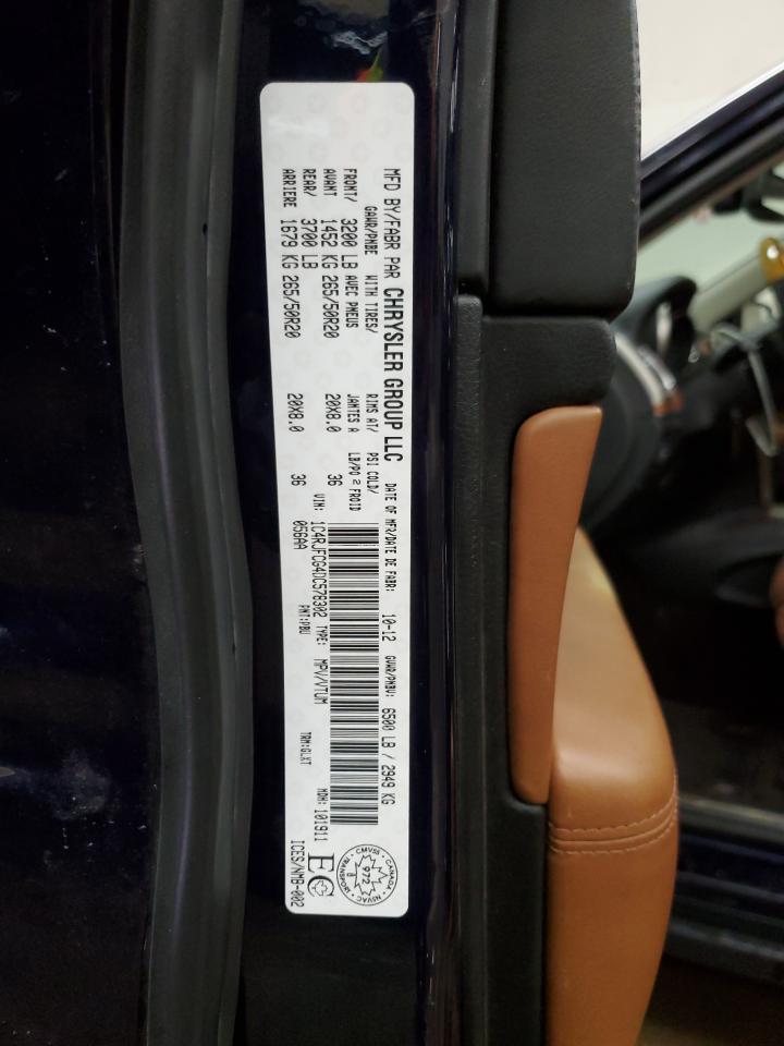 2013 Jeep Grand Cherokee Overland VIN: 1C4RJFCG4DC578302 Lot: 82121565