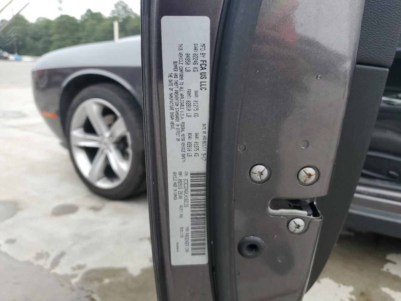 2018 Dodge Challenger Sxt VIN: 2C3CDZAG0JH162133 Lot: 70996025