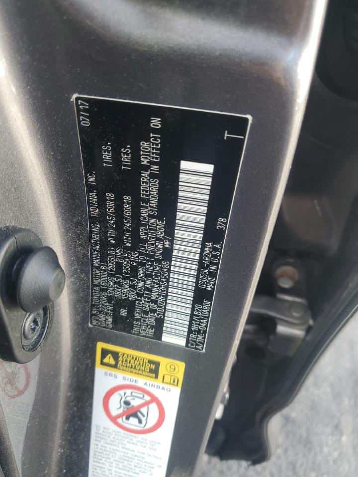 2017 Toyota Highlander Se VIN: 5TDJZRFH3HS450486 Lot: 69880385