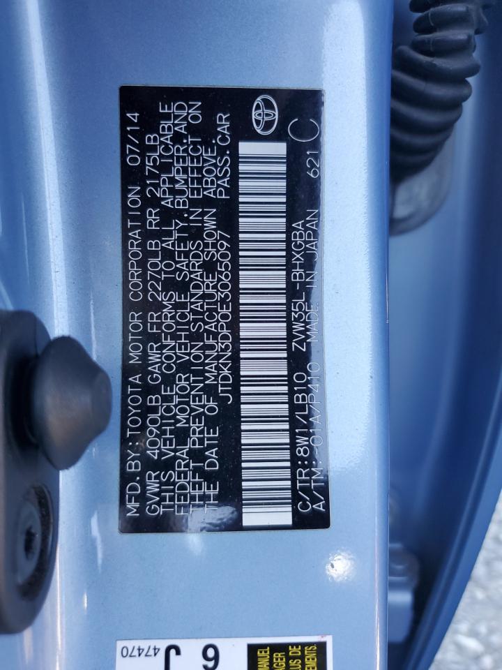 2014 Toyota Prius Plug-In VIN: JTDKN3DP0E3065097 Lot: 80119215