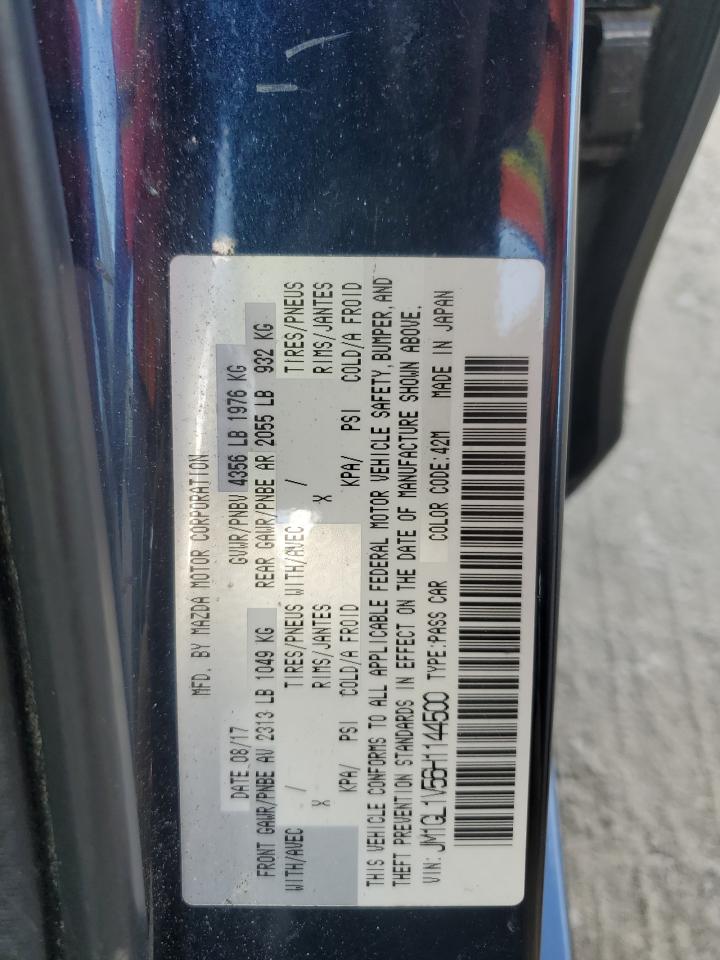 2017 Mazda 6 Touring VIN: JM1GL1V56H1144500 Lot: 71643495