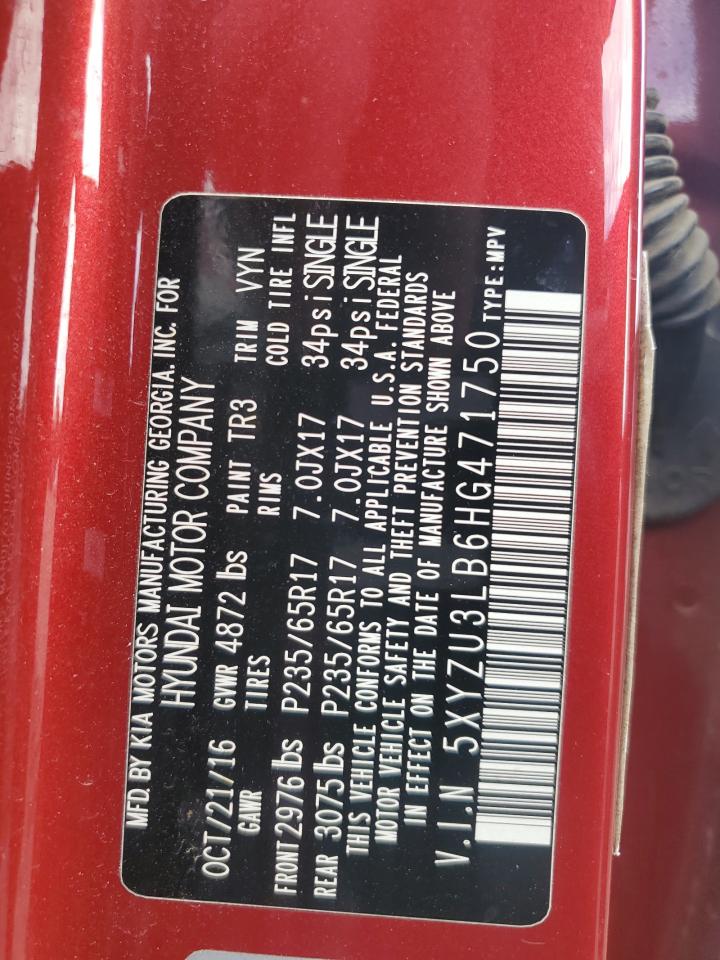 2017 Hyundai Santa Fe Sport VIN: 5XYZU3LB6HG471750 Lot: 81209935