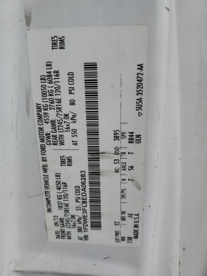 2014 Ford Econoline E350 Super Duty Cutaway Van VIN: 1FDWE3FL8EDA06283 Lot: 81770955