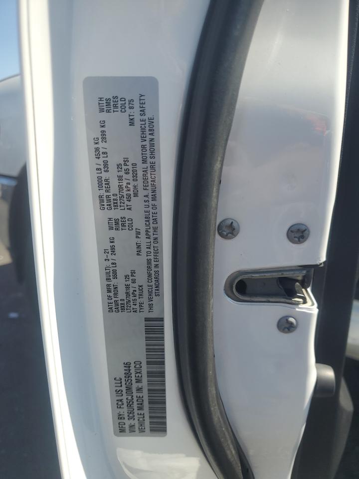 2021 Ram 2500 Tradesman VIN: 3C6UR5CJ0MG598446 Lot: 71416955