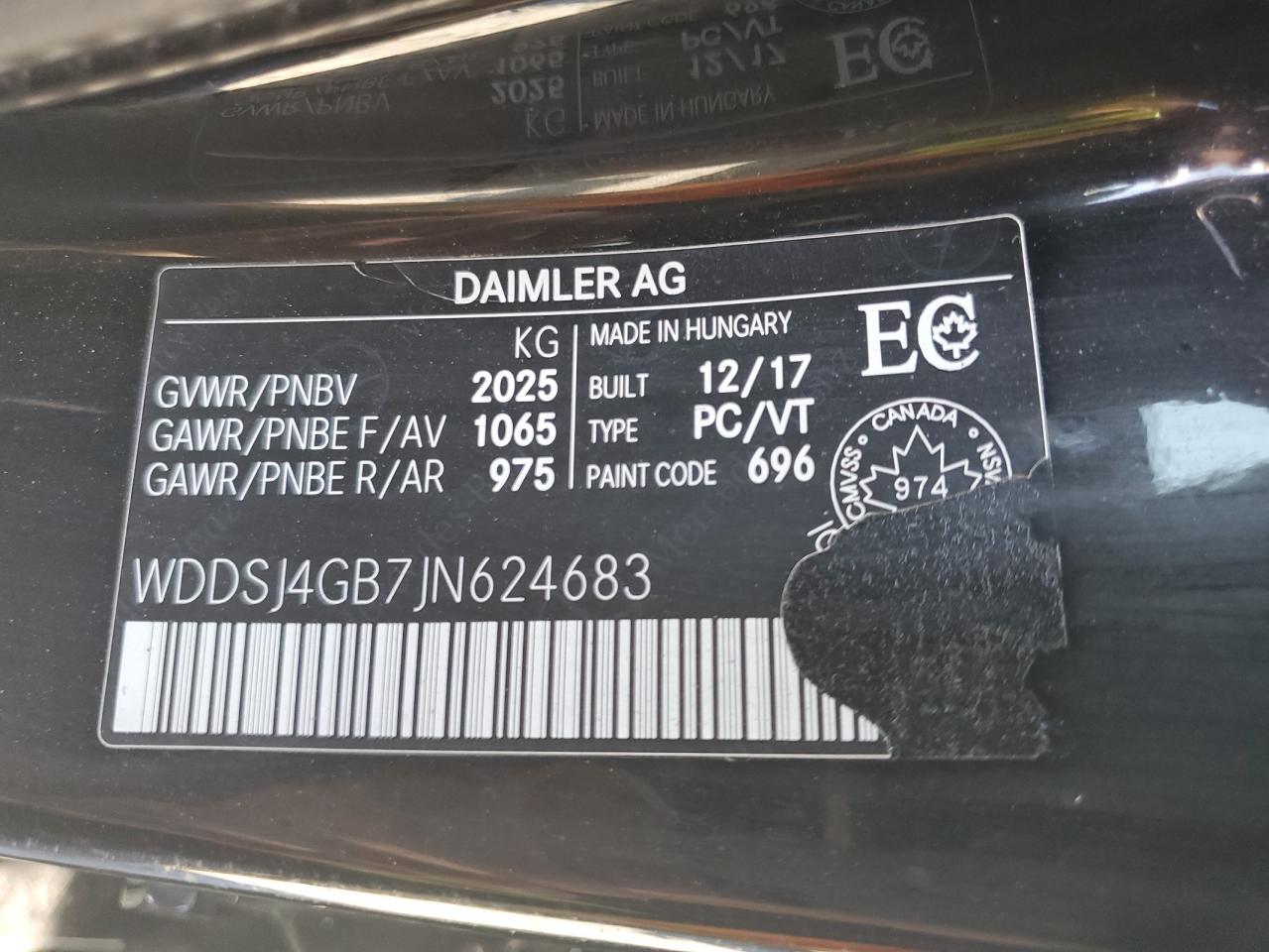 2018 Mercedes-Benz Cla 250 4Matic VIN: WDDSJ4GB7JN624683 Lot: 71025495